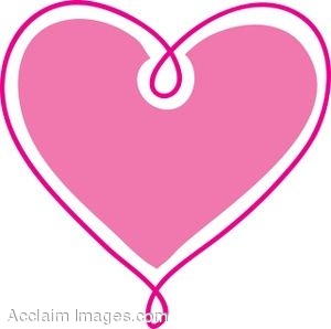 cute pink heart clipart