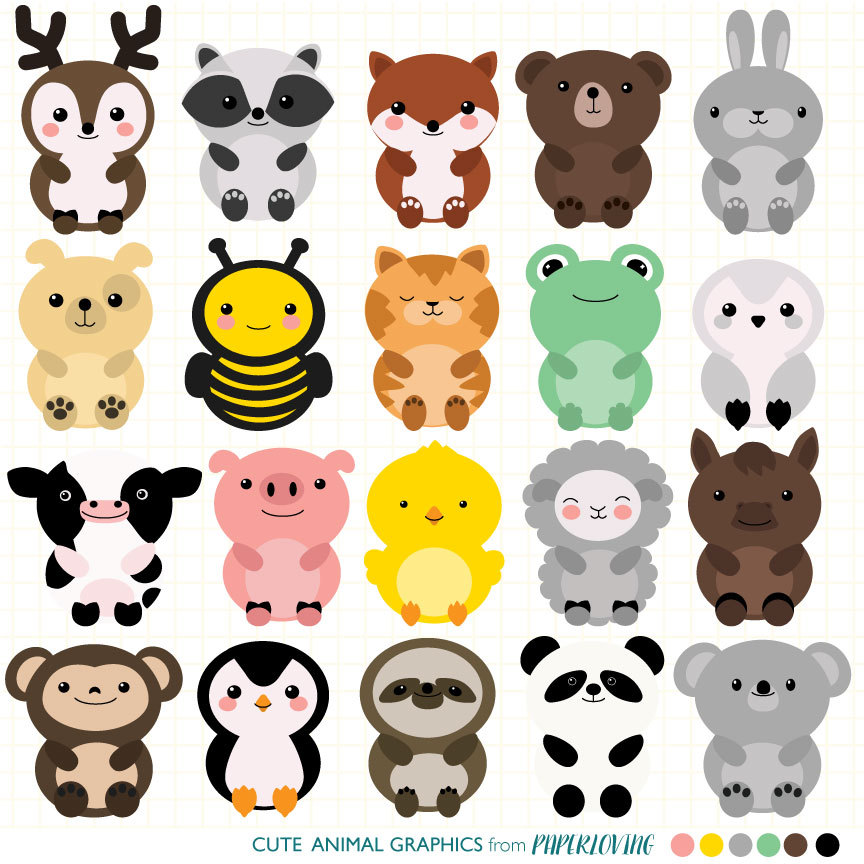 Cute Animal Clipart u0026amp; - Cute Clipart Animals