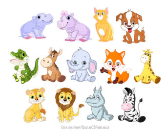 Cute Animal clipart Kids clip - Cute Clipart Animals