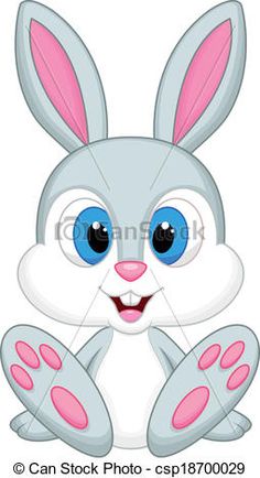 cute baby bunny cartoon . - Cute Bunny Clipart