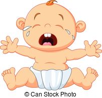 ... Cute baby crying isolated - Vector illustration of Cute baby.