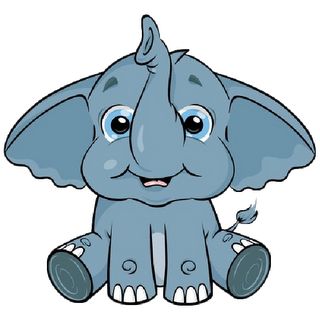 Cute Baby Elephant Clip Art | - Baby Elephant Clipart