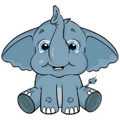 Cute Baby Elephant Clip Art . - Cute Elephant Clip Art