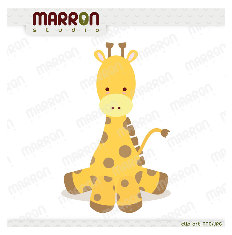 Free Baby Giraffe Clipart of 