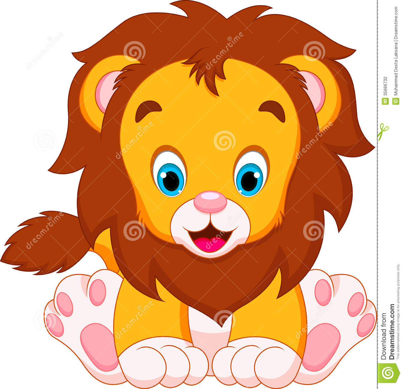 ... Cute baby lion cartoon - 