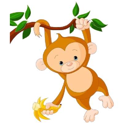 Cute Baby Monkey Clip Art Ima - Hanging Monkey Clipart