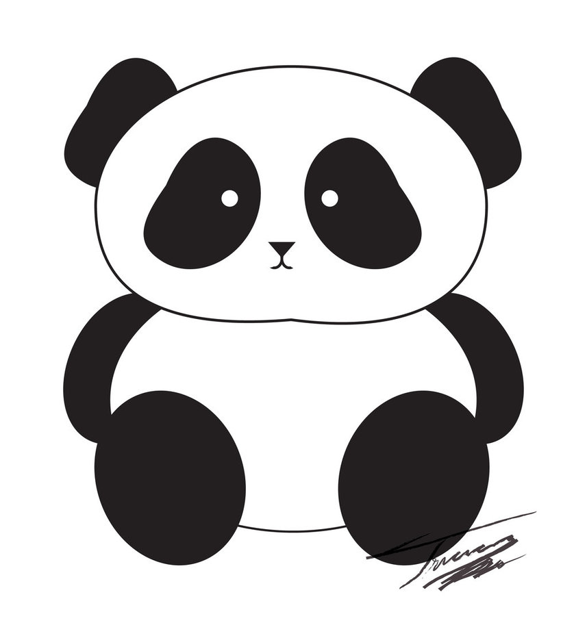 baby boy panda clipart