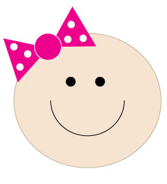 Smiling baby Clipart, vector 