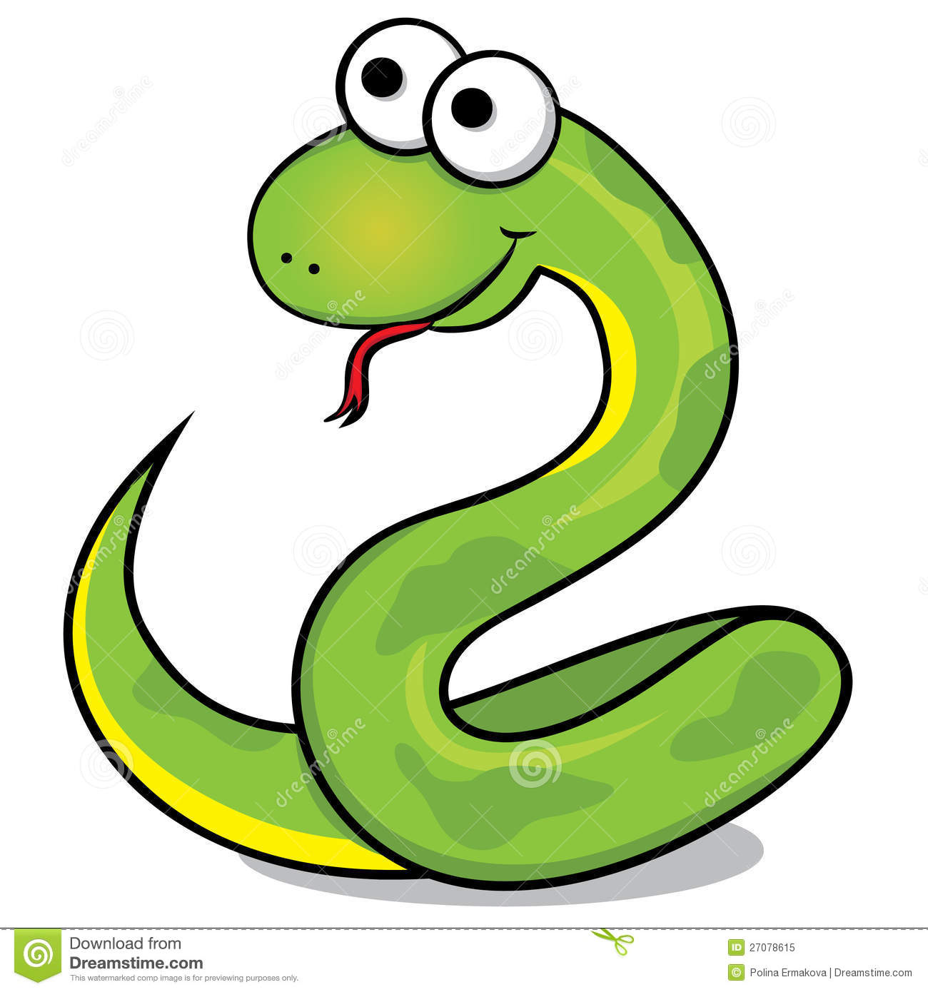 Clipart funny snake free vect