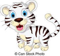 Cute White Tiger Clipart. 100
