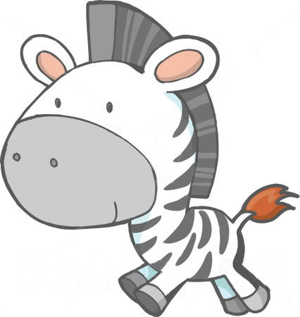 Cute Baby Zebra Clipart