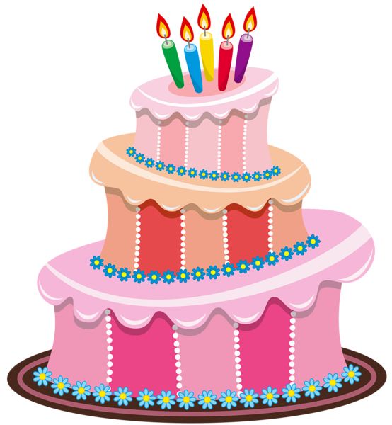 Cute Birthday Cake Clipart | Gallery Free Clipart Pictureu2026 Cakes PNG Pink Birthday Cake P