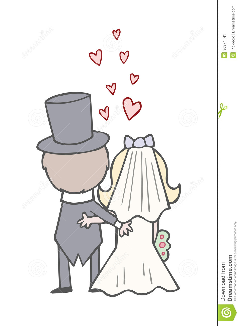 Cute Bride And Groom Clipart # .