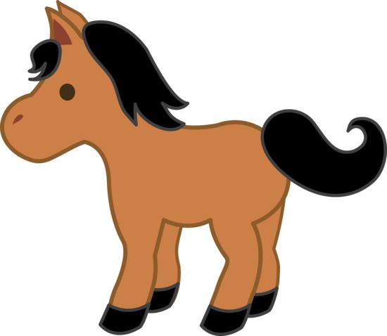 Cute Brown Pony Clip Art