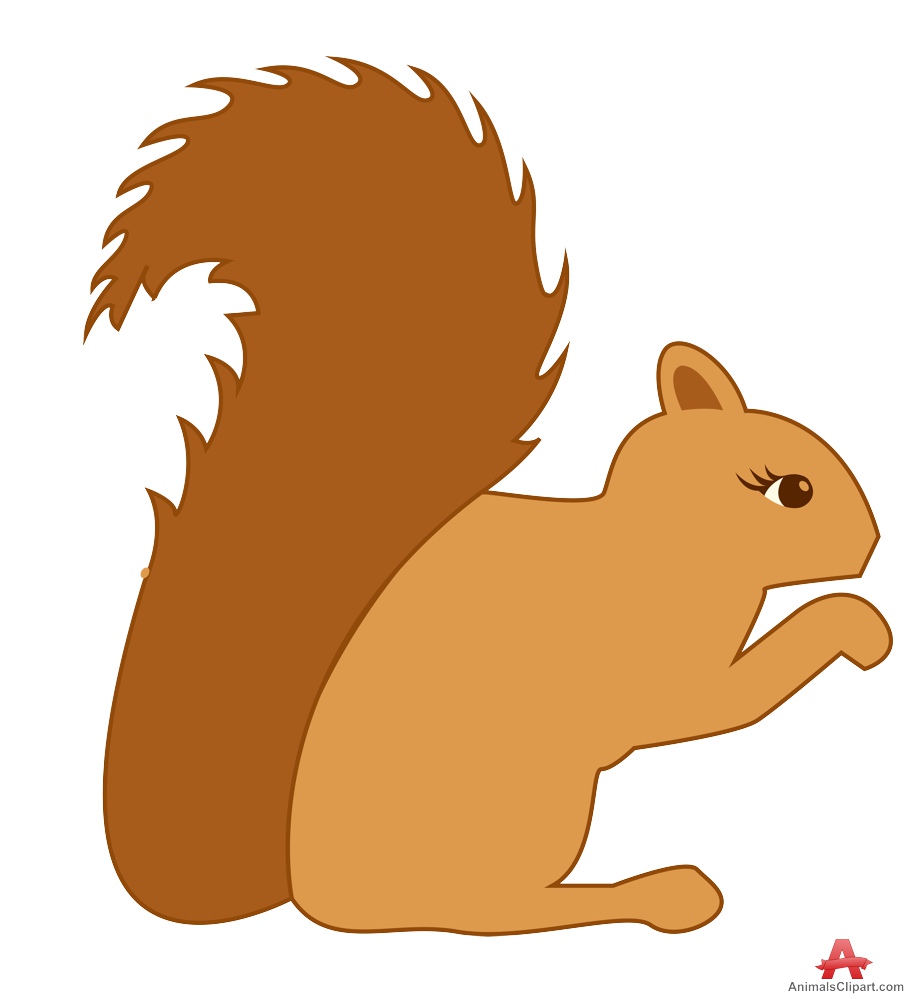 Squirrel clip art with nuts f
