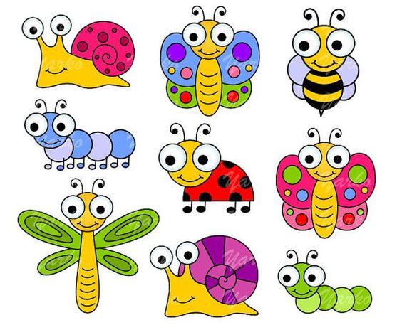 Cute Bugs Clip Art Insects Clipart Ladybug Snail by YarkoDesign, $3.49