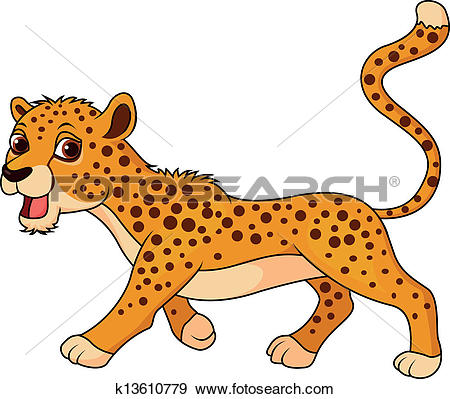 Cute cheetah cartoon - Cheetah Clip Art
