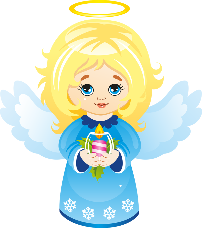 Cute christmas angel with can - Christmas Angel Clip Art