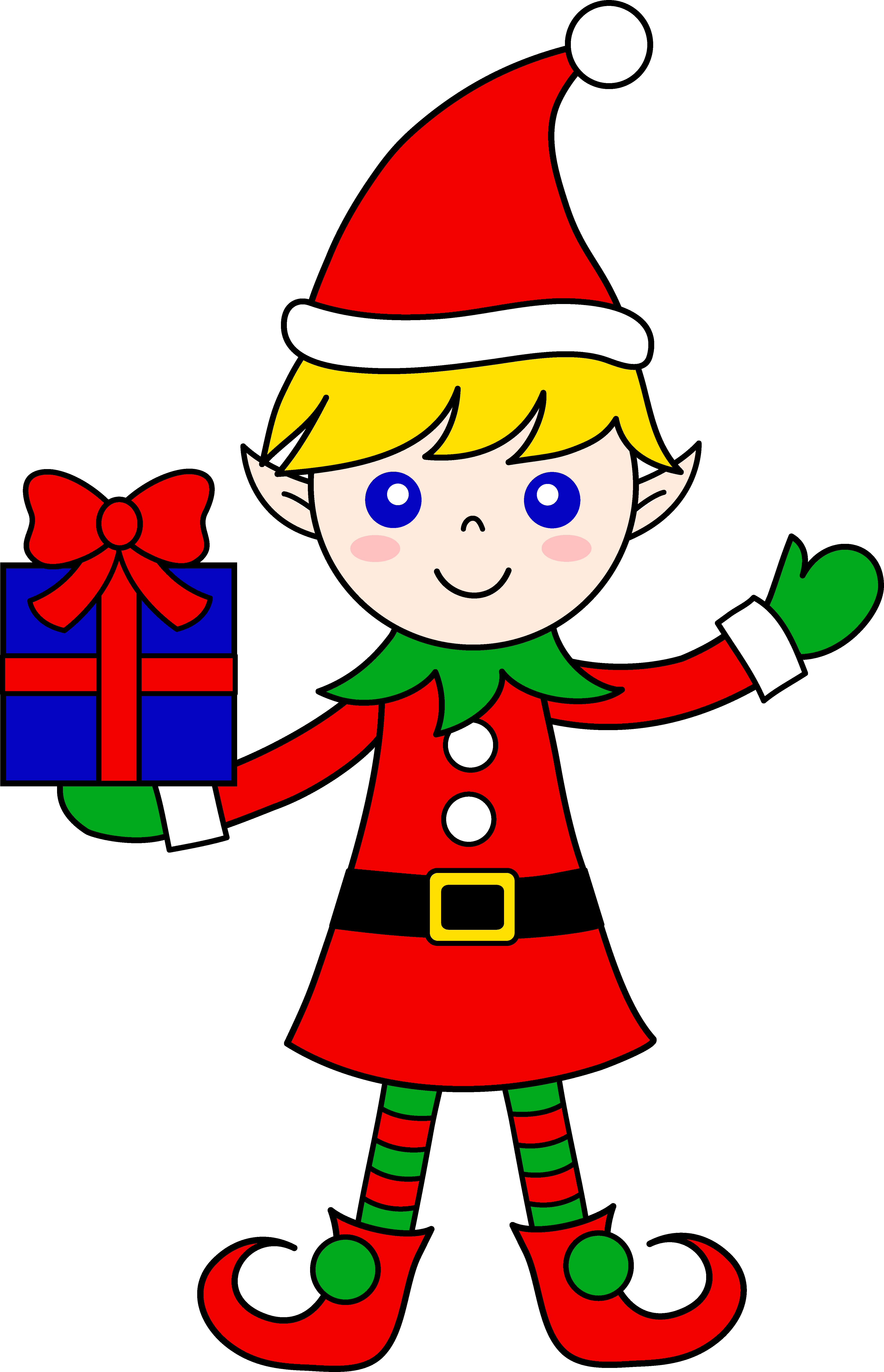 Cute Christmas Elf Clip Art - Christmas Elves Clipart
