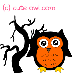 Cute Halloween Owl Vector Cli