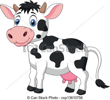 ... Cute cow cartoon - Vector illustration of Cute cow cartoon