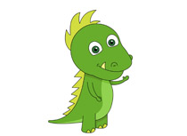 cute dinosaur character prehi - Clipart Dinosaur