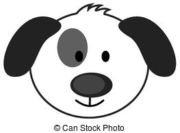 Dog Face Cartoon World Label 