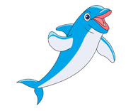 Cute Dolphin Aquatic Marine Mammal Clipart Size: 50 Kb