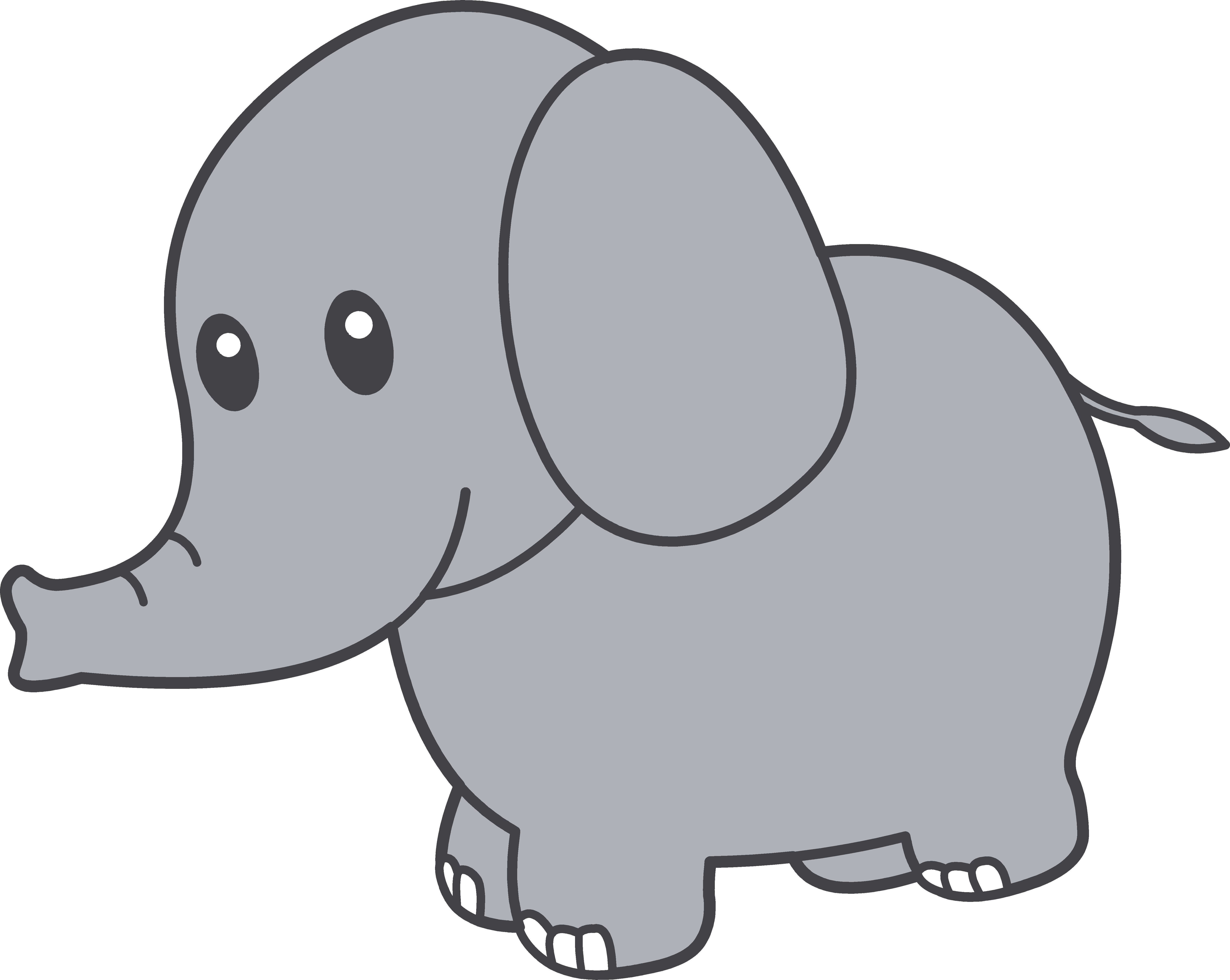 Cute Elephant Clipart .