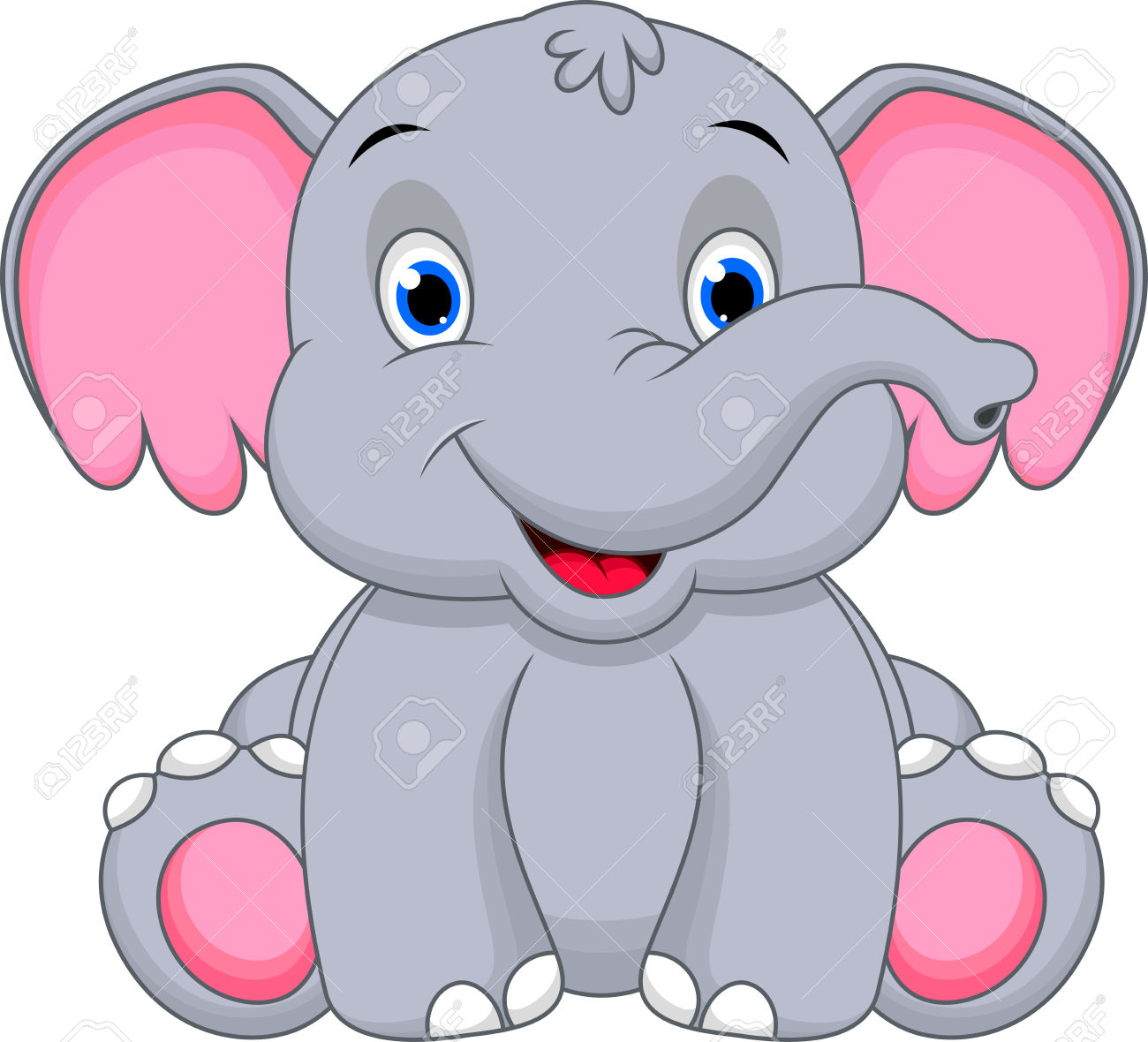 cute elephant: Cute baby elep - Cute Elephant Clip Art