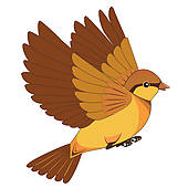 cute flying bird cartoon u002 - Flying Bird Clipart