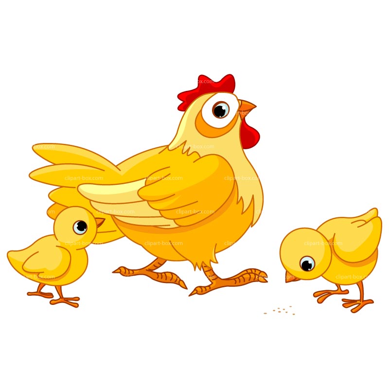 Cute graphic chicks clipart 2