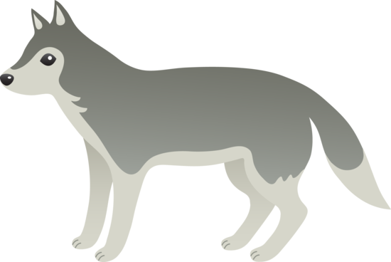 Cute Grey Wolf Free Clip Art - Clipart Wolf