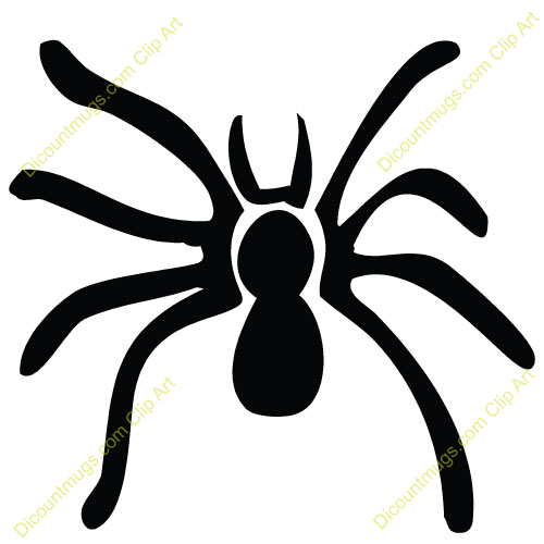 spider clipart black and whit