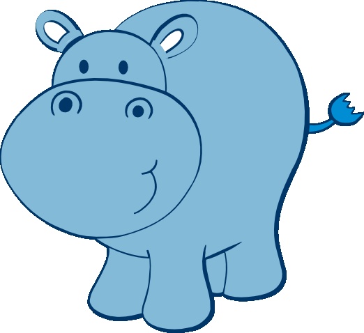 Cute Hippo Free Svg Clipart Pinterest Elephants And Blue