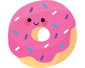 Cute Kawaii Yummy Doughnut Il - Donut Clipart Free