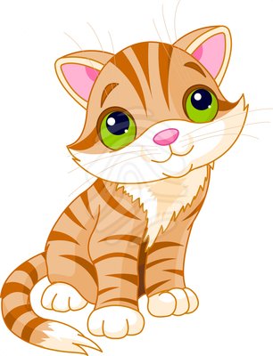 Cute Kitten Clipart #1