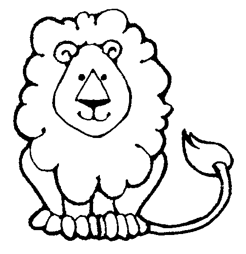 Cute lion head clip art .