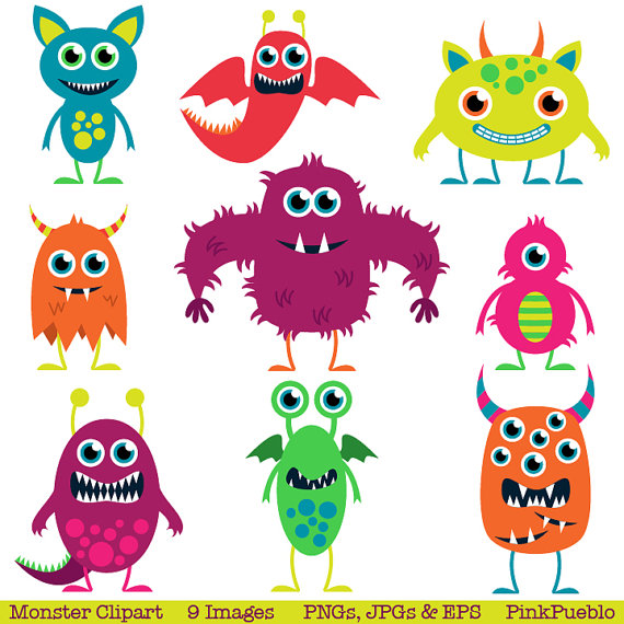 Cute Monsters Clip Art Clipart .