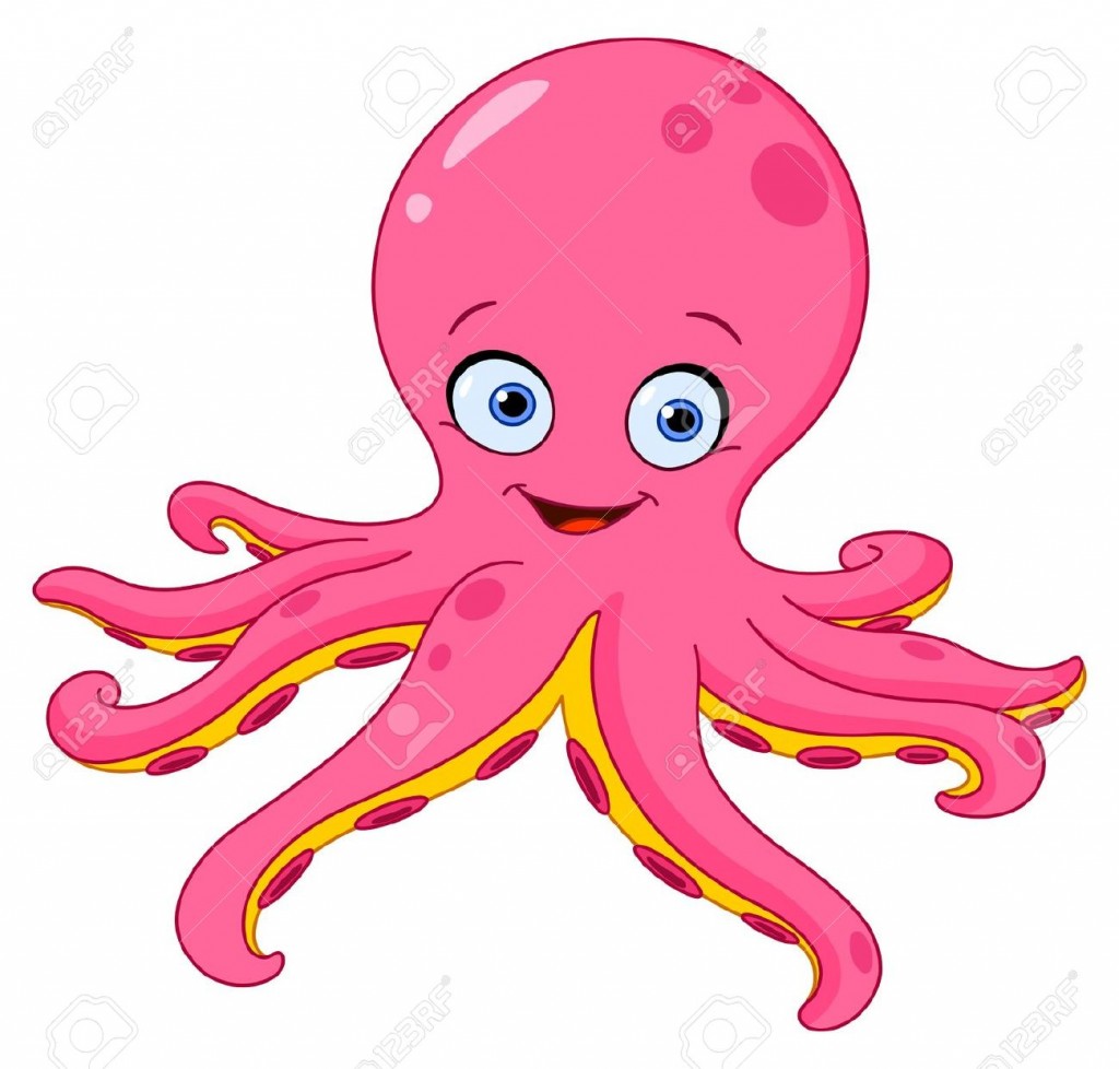 Octopus Silhouette Clipart .