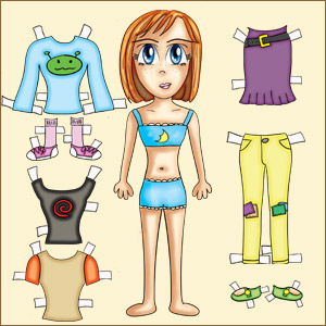 cute paper doll for free