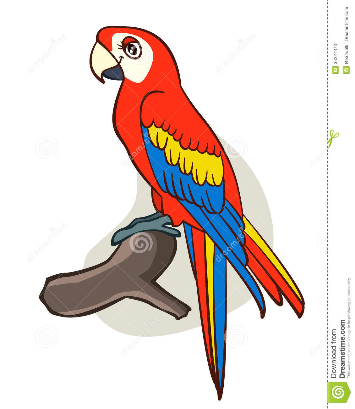 Cute Parrot Clipart Cartoon P - Clipart Parrot
