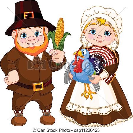 Pilgrims And Indians Clipart 