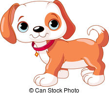 ... Cute Puppy walking - Cute walking puppy, wearing a red.