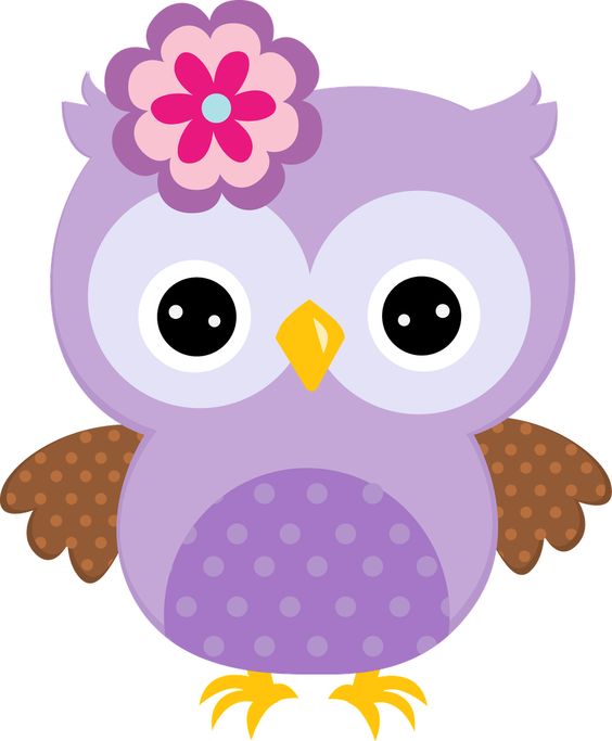 Cute purple owls clipart - ClipartFest