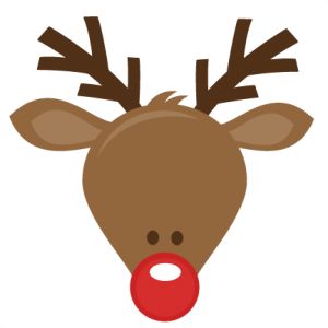Cute Reindeer Head SVG cutting .