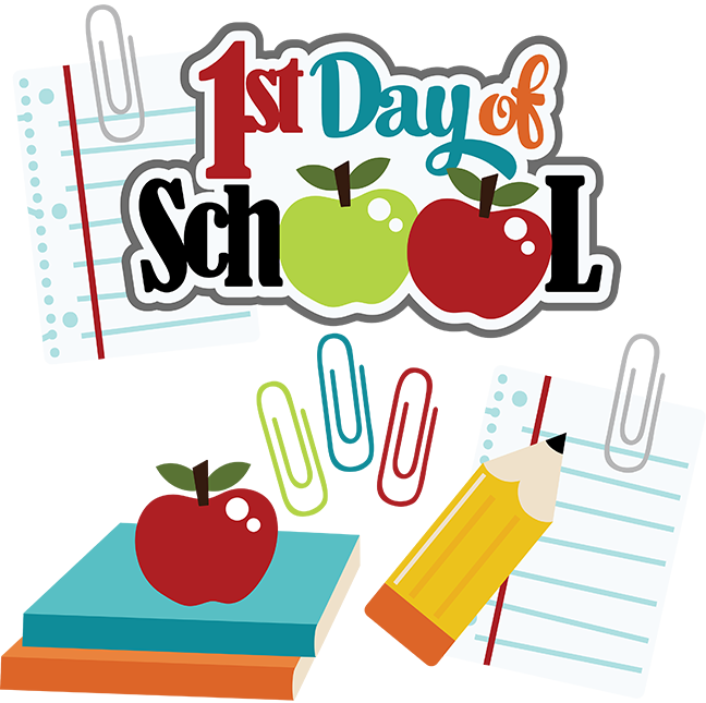 Cute School Clip Art Clipart  - First Day Of School Clipart