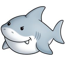 happy shark clip art