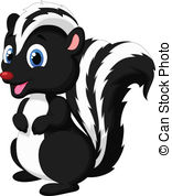 cartoon stripped skunk. Size:
