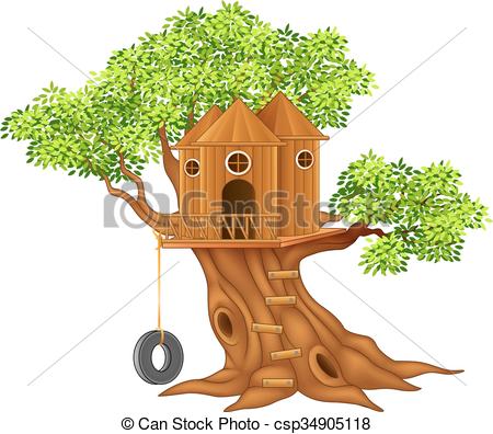 Cute small tree house - csp34905118